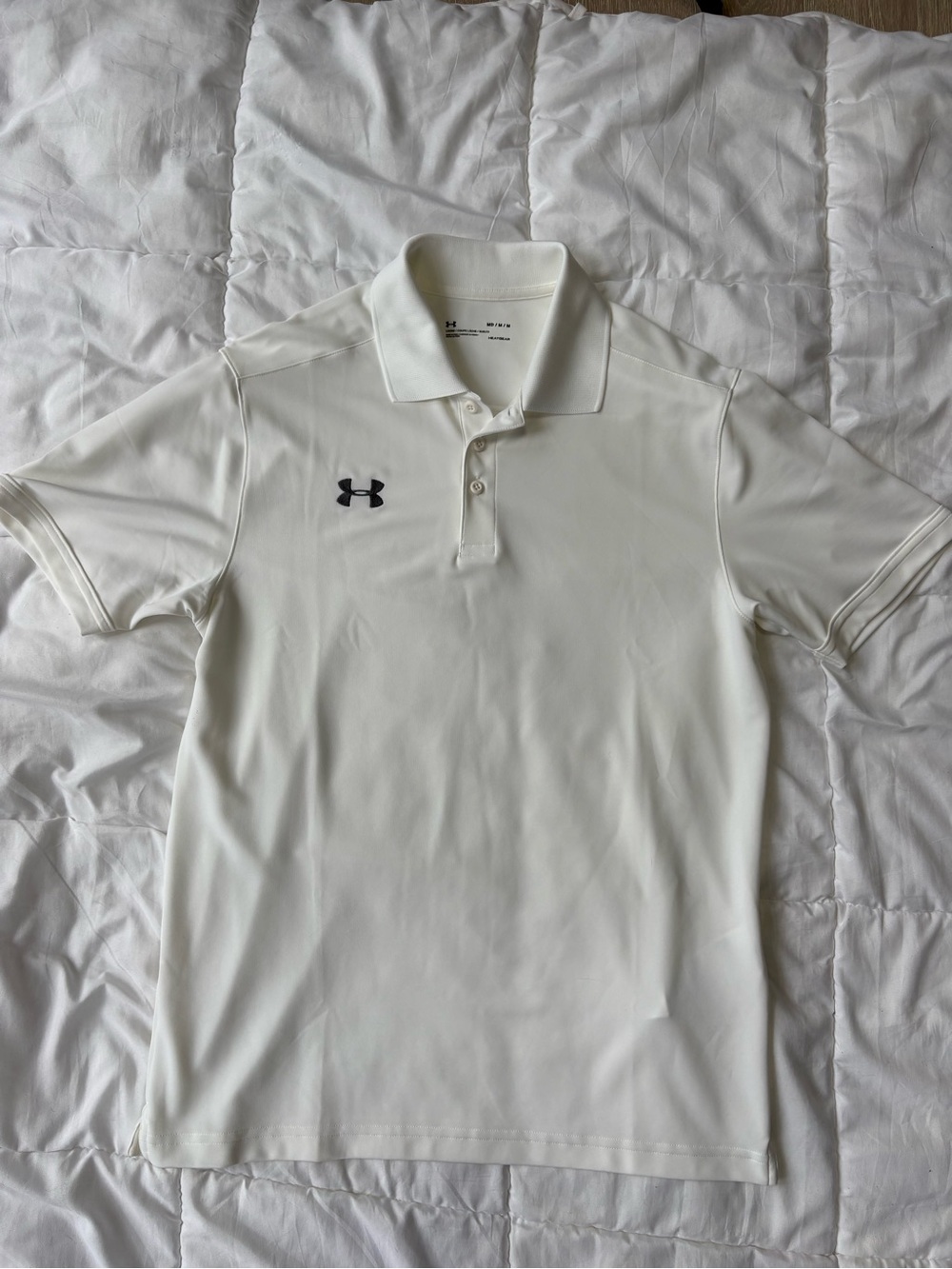 Under Armour Men’s White Polo with Grey Logo
